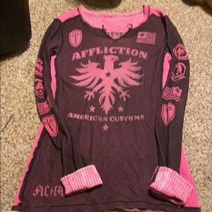 Affliction reversible long sleeve, long sweater